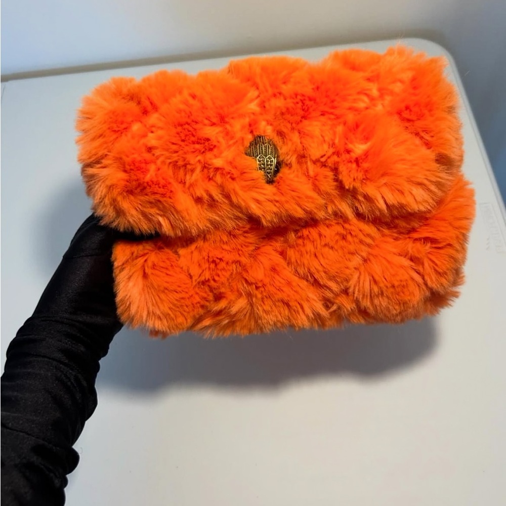 Orange Faux Fur Clutch